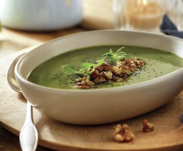 Crema de verduras verde
